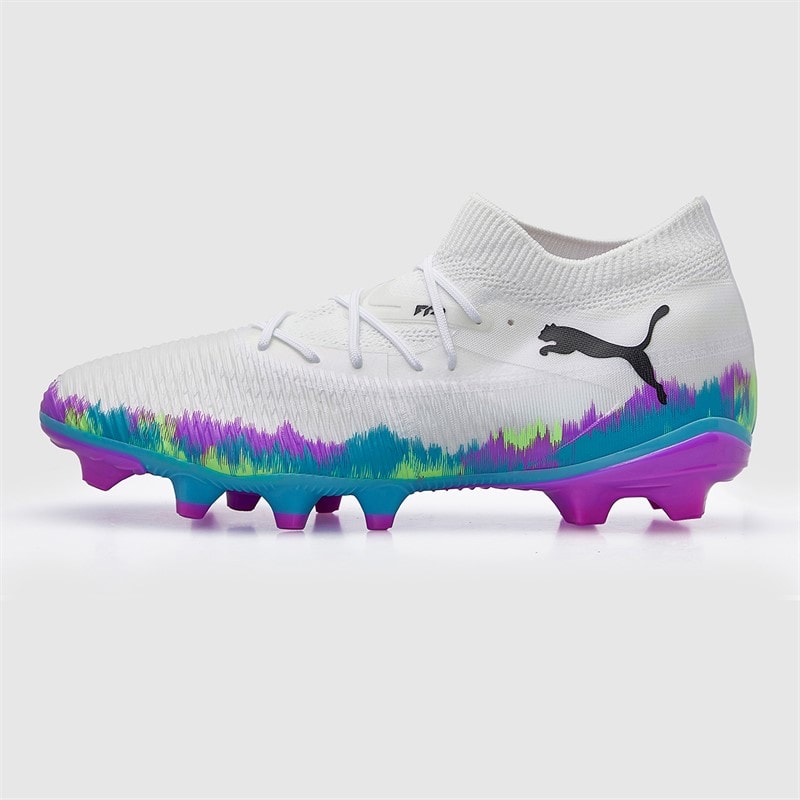 Puma Womens Future 8 Match Brilliance FG/AG Firm/Artificial Ground Football Boots White/Fizzy Apple/Bright Aqua - Image 2