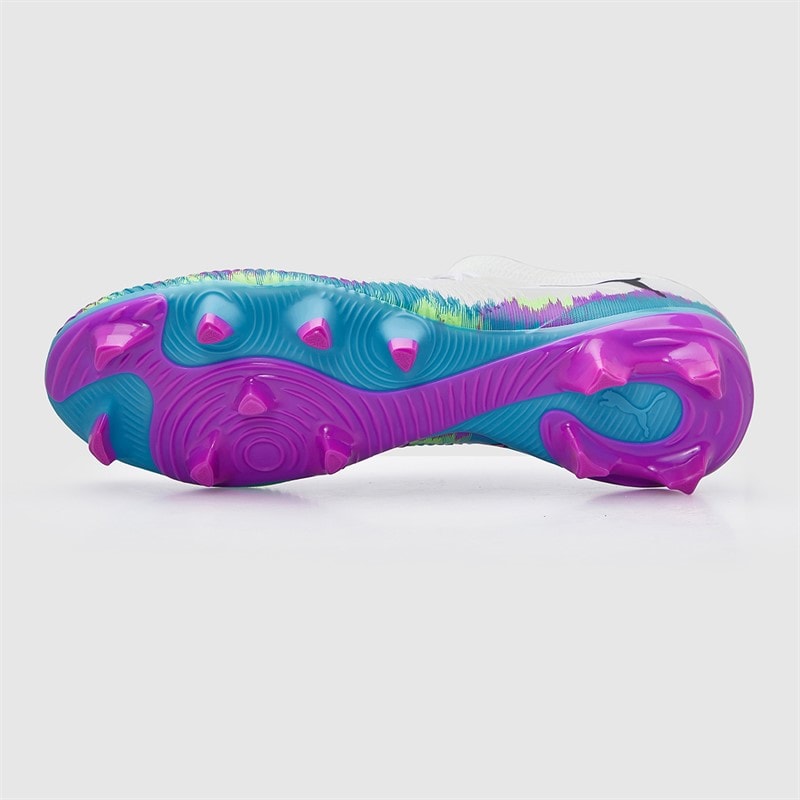 Puma Womens Future 8 Match Brilliance FG/AG Firm/Artificial Ground Football Boots White/Fizzy Apple/Bright Aqua - Image 3