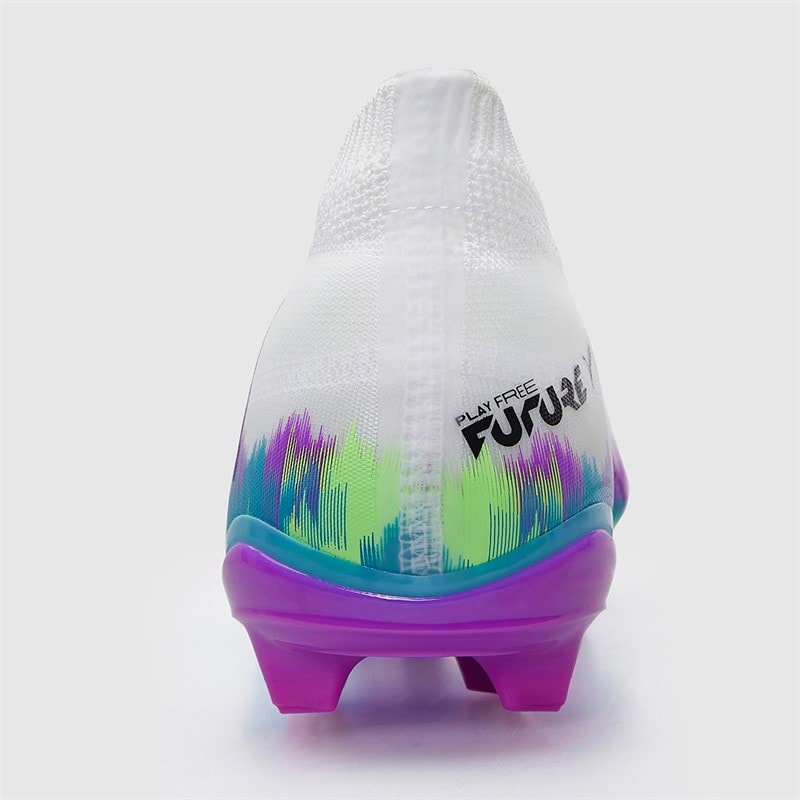 Puma Womens Future 8 Match Brilliance FG/AG Firm/Artificial Ground Football Boots White/Fizzy Apple/Bright Aqua - Image 4