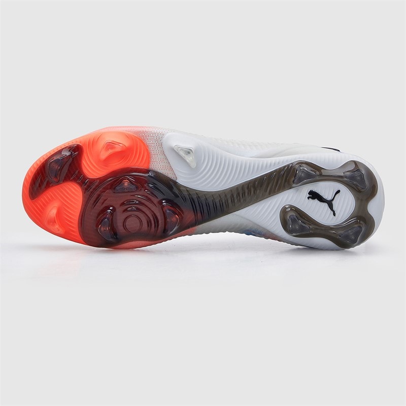 Puma Mens Future 8 Ultimate FG Firm Ground Football Boots White/Puma Black/Glowing Red - Image 3