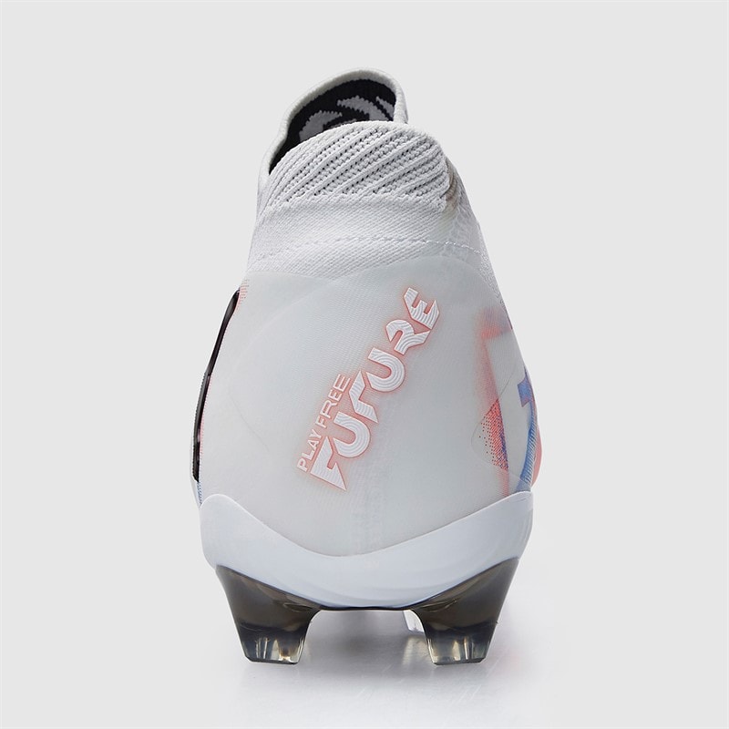 Puma Mens Future 8 Ultimate FG Firm Ground Football Boots White/Puma Black/Glowing Red - Image 4