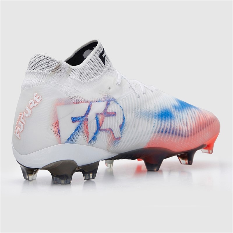 Puma Mens Future 8 Ultimate FG Firm Ground Football Boots White/Puma Black/Glowing Red - Image 5