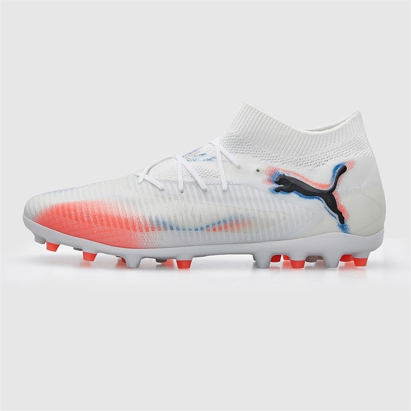Puma Mens Future 8 Pro MG Multi Ground Football Boots White/Puma Black/Glowing Red - Image 2