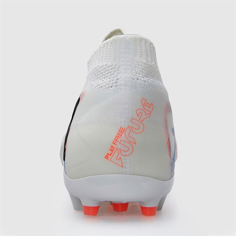 Puma Mens Future 8 Pro MG Multi Ground Football Boots White/Puma Black/Glowing Red - Image 4