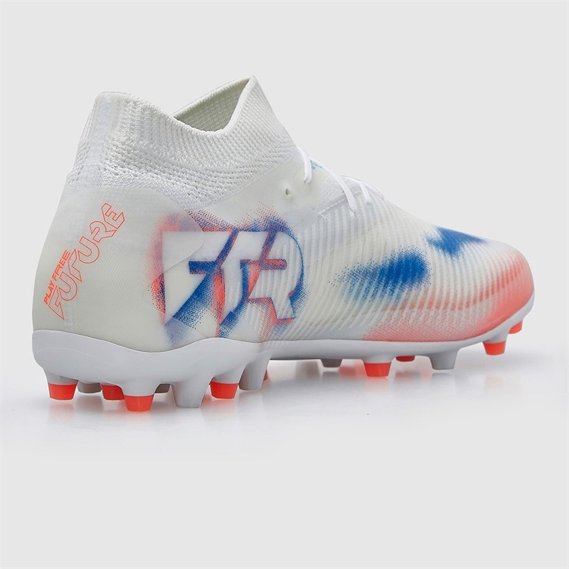 Puma Mens Future 8 Pro MG Multi Ground Football Boots White/Puma Black/Glowing Red - Image 5