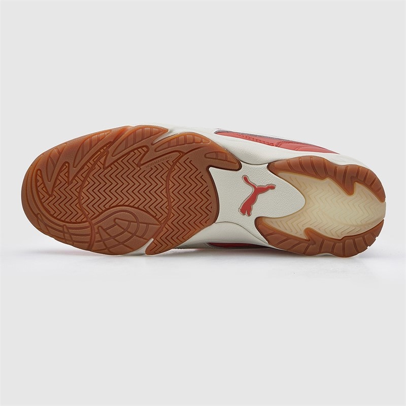 Puma Mens King Indoor Trainers Red Fire/Frosted Ivory - Image 3