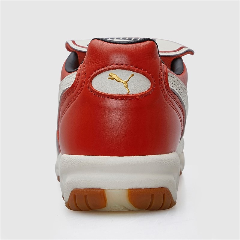 Puma Mens King Indoor Trainers Red Fire/Frosted Ivory - Image 4