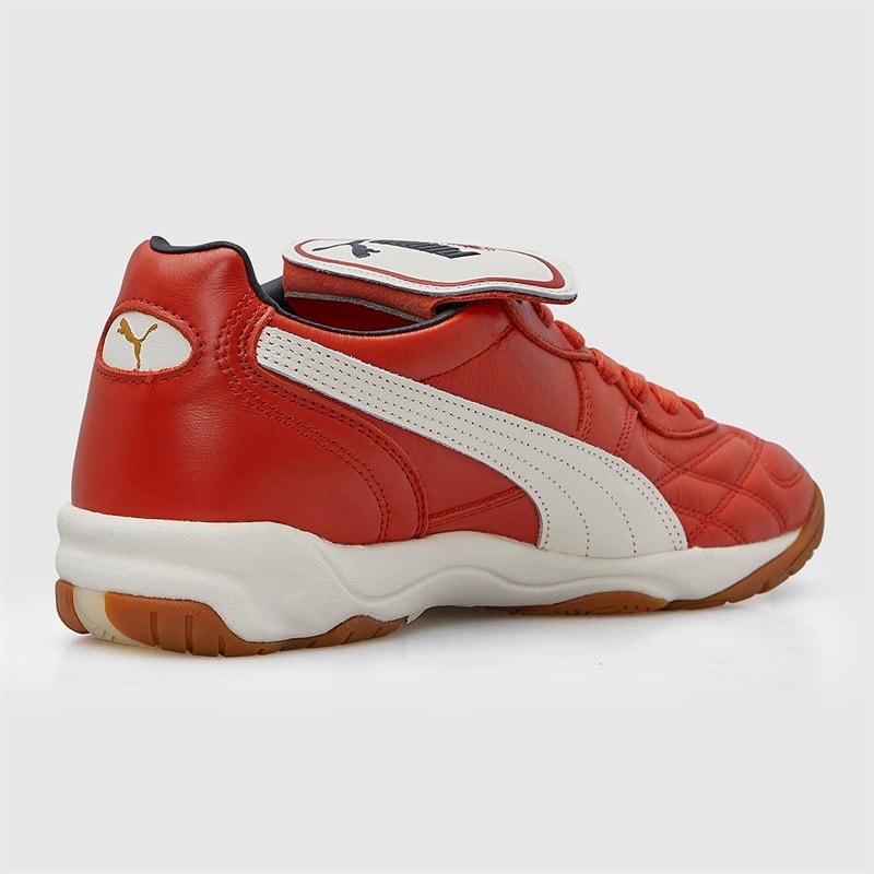 Puma Mens King Indoor Trainers Red Fire/Frosted Ivory - Image 5