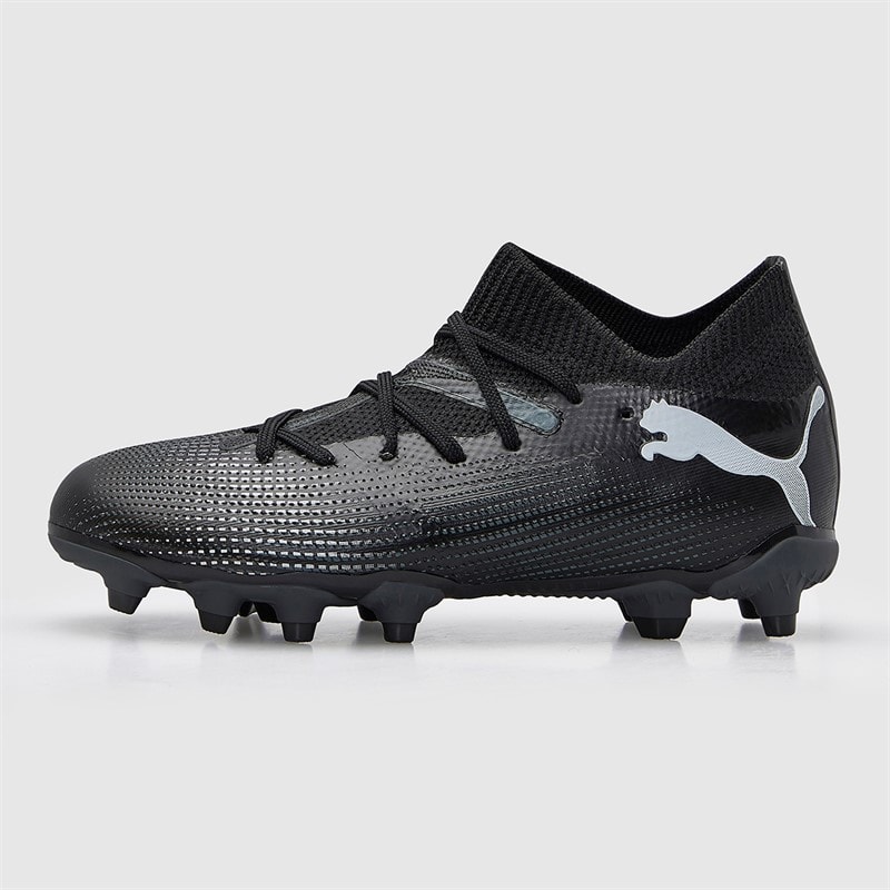 Puma Junior Boys Future 7 Match FG/AG Firm/Artificial Ground Football Boots Puma Black/Puma White - Image 2