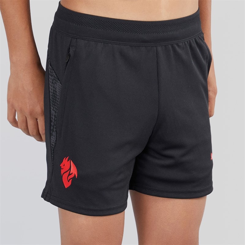 Puma Junior Boys ACM AC Milan Training Shorts Puma Black/For All Time Red - Image 3