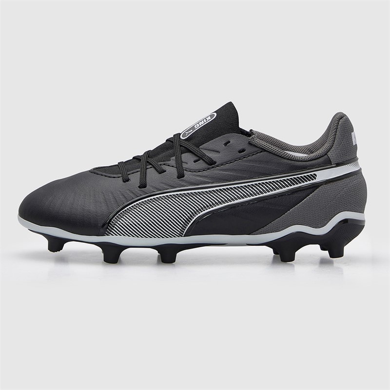 Puma Junior Boys King Match FG/AG Firm/Artificial Ground Football Boots Puma Black/Puma White - Image 2