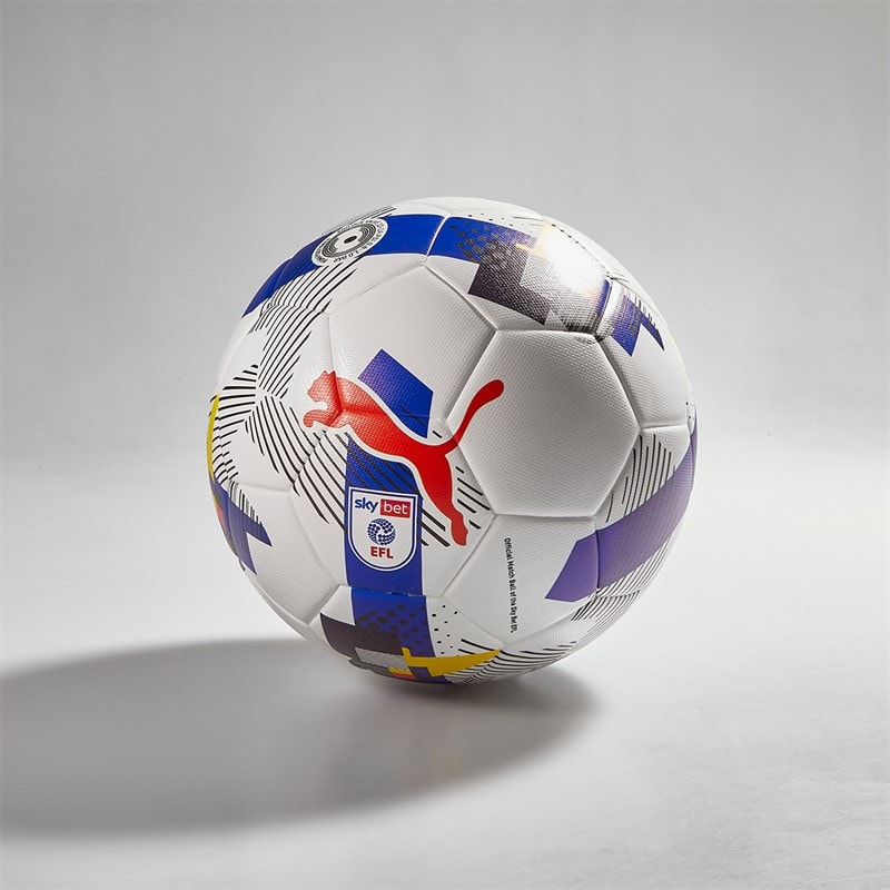 Puma Orbita 3 EFL Sky Bet Match Football (FIFA Quality Certified) Puma White/Multicolour - Image 1