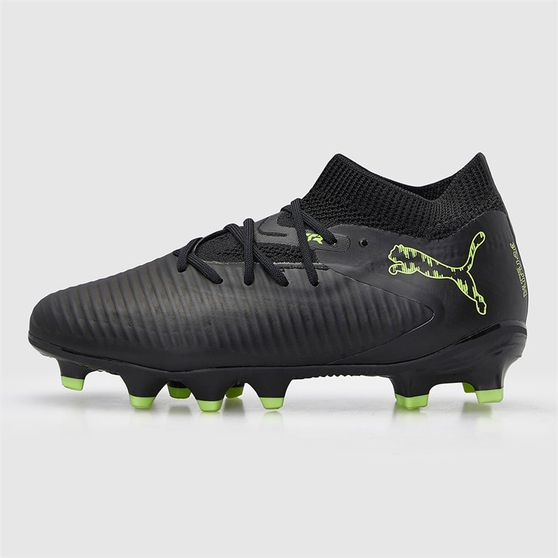 Puma Junior Boys Future 8 Pro FG/AG Firm/Artificial Ground Football Boots Black/Fizzy Light/Green - Image 2