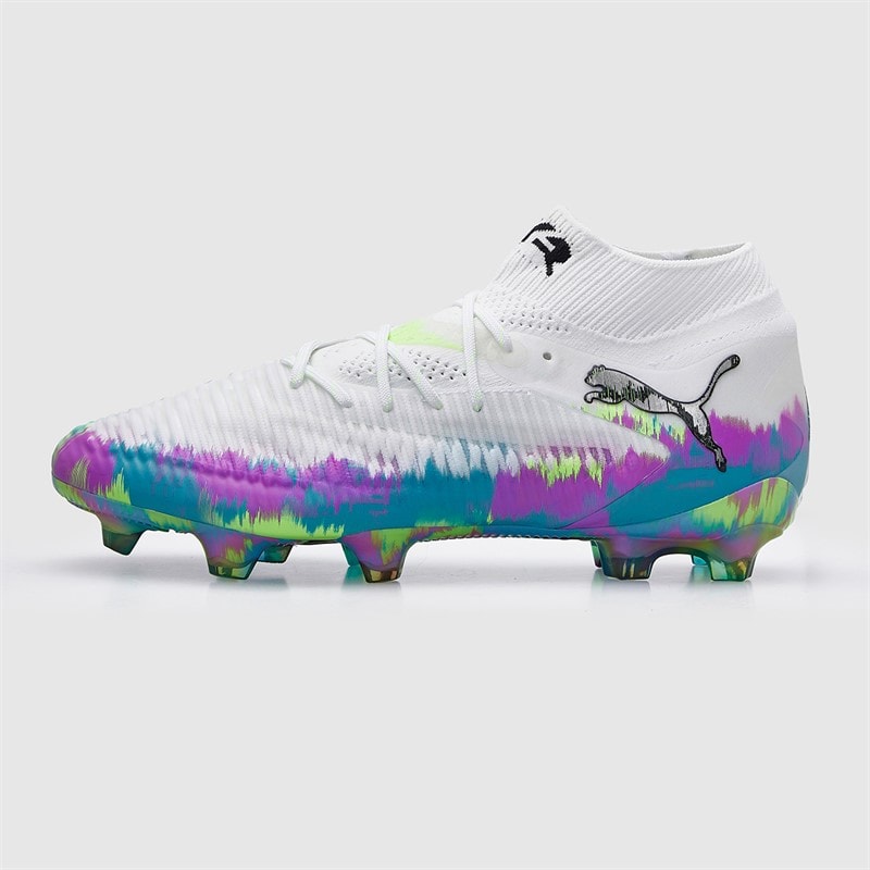 Puma Womens Future 8 Ultimate Brilliance FG Firm Ground Football Boots Puma White/Fizzy Apple/Bright Aqua - Image 2