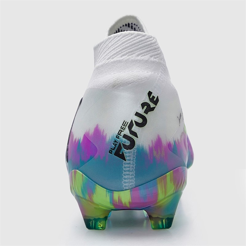 Puma Womens Future 8 Ultimate Brilliance FG Firm Ground Football Boots Puma White/Fizzy Apple/Bright Aqua - Image 4