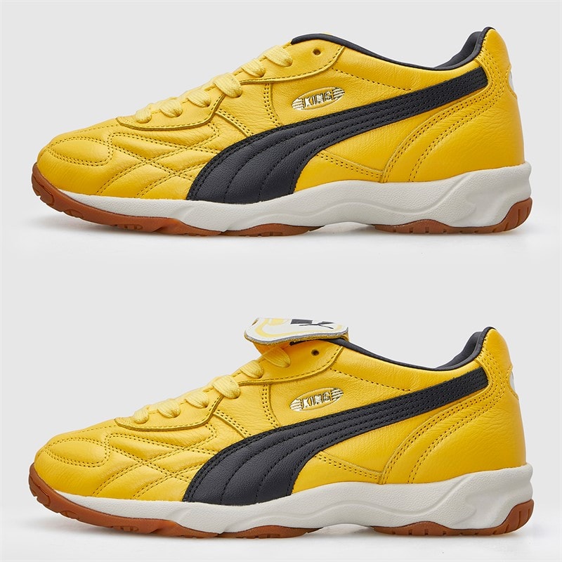 Puma Mens King Indoor Trainers Sunny Yellow/Puma Black - Image 2