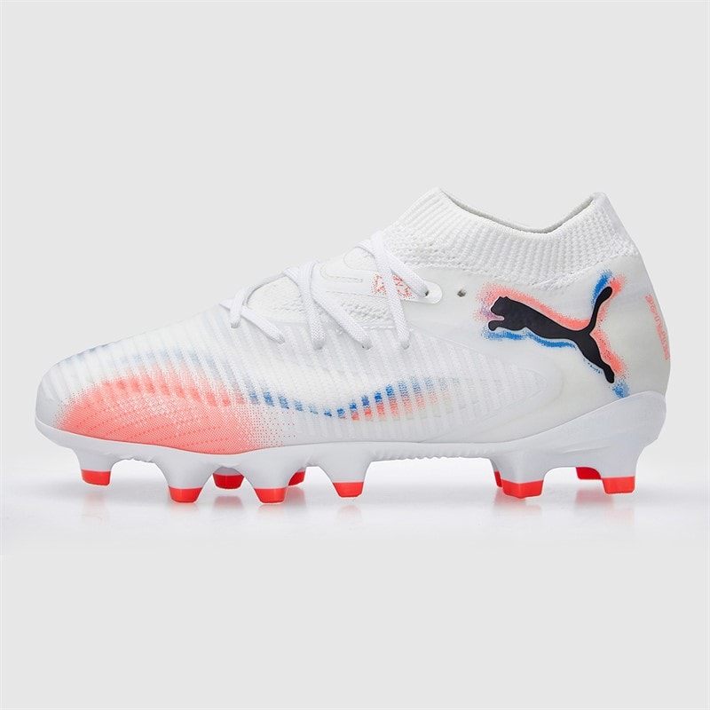 Puma Junior Boys Future 8 Pro FG/AG Firm/Artificial Ground Football Boots White/Puma Black/Glowing Red - Image 2
