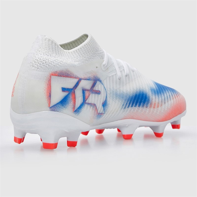 Puma Junior Boys Future 8 Pro FG/AG Firm/Artificial Ground Football Boots White/Puma Black/Glowing Red - Image 5