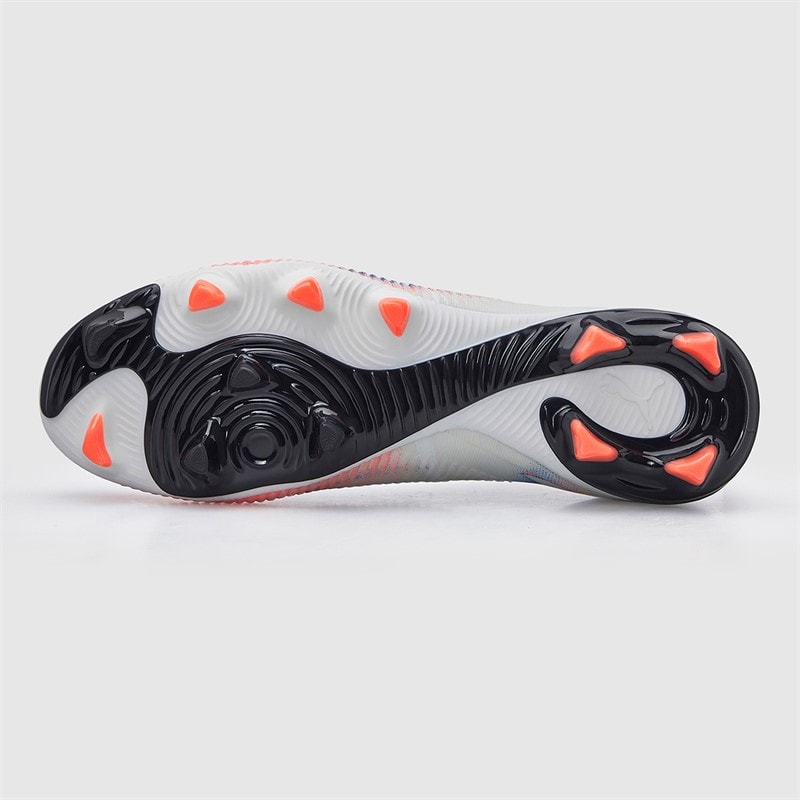 Puma Mens Future 8 Match FG/AG Firm/Artificial Ground Football Boots White/Puma Black/Glowing Red - Image 3