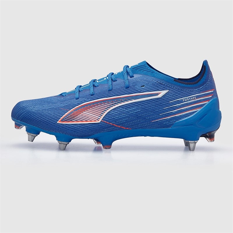 Puma Mens Ultra 6 Ultimate FG Firm Ground Football Boots Ultra Blue/White/Glowing Red - Image 2