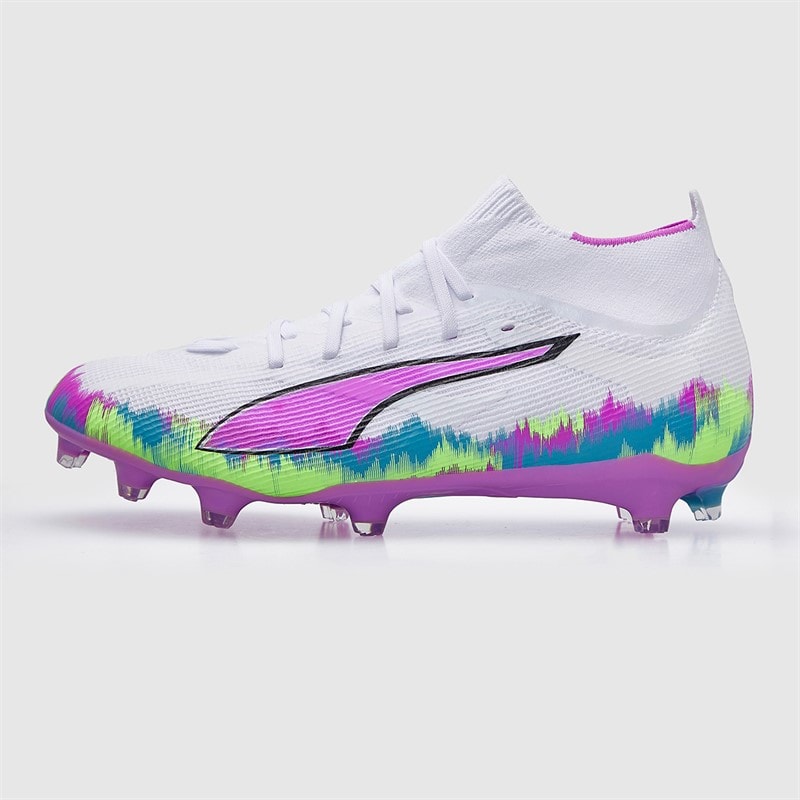 Puma Womens Ultra 6 Match+ Brilliance FG/AG Firm/Artificial Ground Football Boots White/Apple/Aqua/Magenta - Image 2