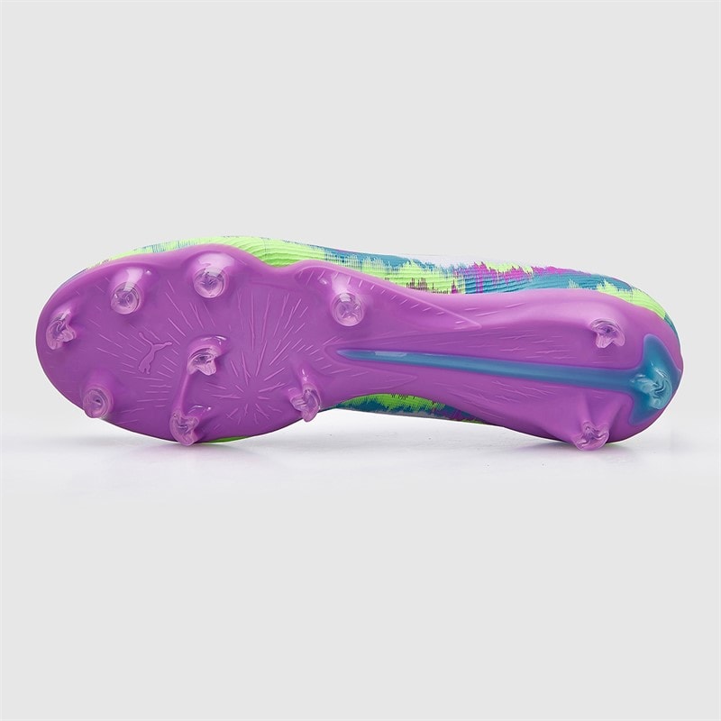 Puma Womens Ultra 6 Match+ Brilliance FG/AG Firm/Artificial Ground Football Boots White/Apple/Aqua/Magenta - Image 3