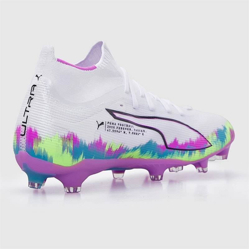 Puma Womens Ultra 6 Match+ Brilliance FG/AG Firm/Artificial Ground Football Boots White/Apple/Aqua/Magenta - Image 5