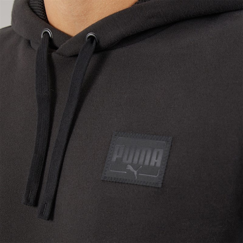 Puma Mens Premium Basics Hoodie Puma Black - Image 3