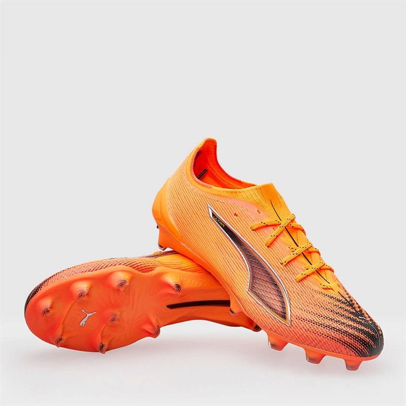 Puma Mens Ultra 6 Ultimate FG Firm Ground Football Boots Heat Fire/Black/Glowing Red