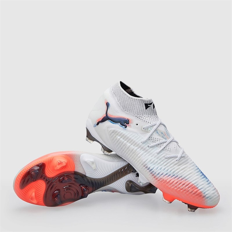 Puma Womens Future 8 Ultimate FG Firm Ground Football Boots White/Puma Black/Glowing Red