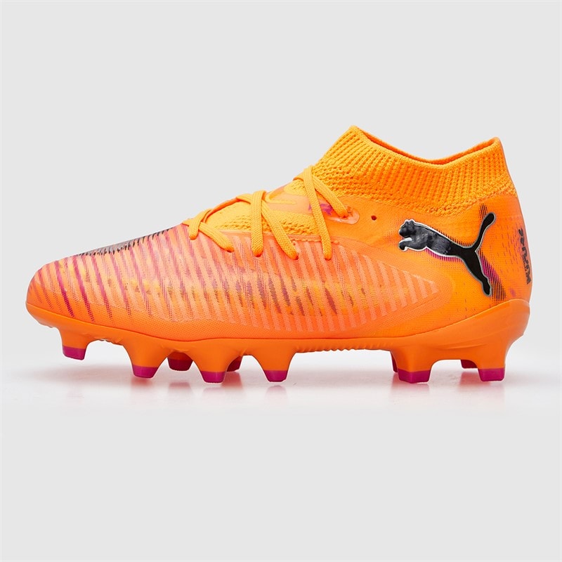 Puma Junior Boys Future 8 Pro FG/AG Firm/Artificial Ground Football Boots Heat Fire/Puma Black/Ravish - Image 2