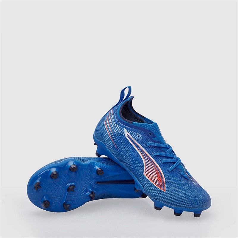 Puma Junior Boys Ultra 6 Pro FG/AG Firm/Artificial Ground Football Boots Ultra Blue/White/Glowing Red