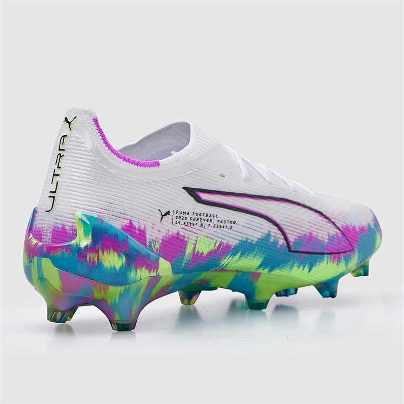 Puma Womens Ultra 6 Ultimate Brilliance FG Firm Ground Football Boots White/Apple/Aqua/Magenta - Image 5