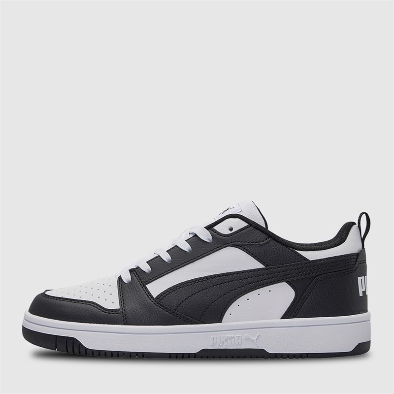 Puma Mens Rebound V6 Low Trainers Puma White/Puma Black/White - Image 1