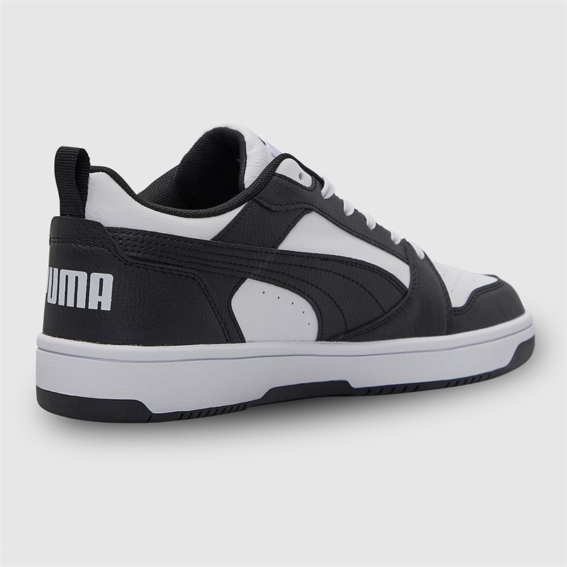 Puma Mens Rebound V6 Low Trainers Puma White/Puma Black/White - Image 5