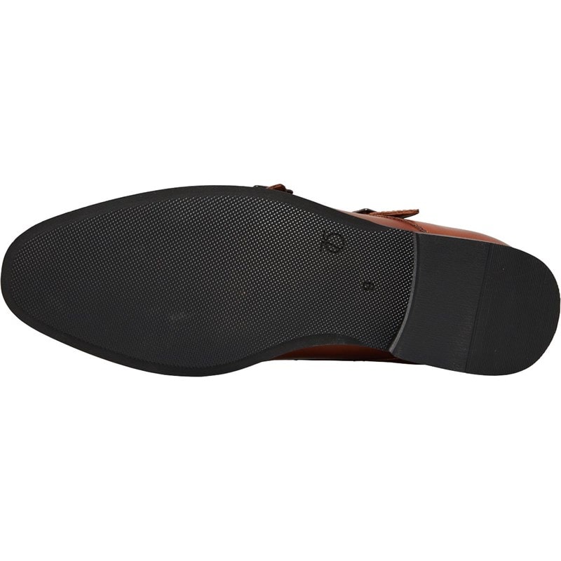 Peter Werth Mens Jacob Round Toe Double Strap Monk Shoes Burnished Brown - Image 2