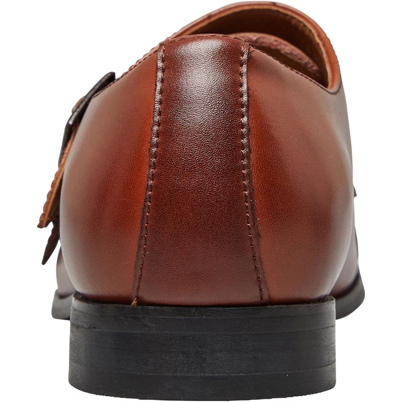 Peter Werth Mens Jacob Round Toe Double Strap Monk Shoes Burnished Brown - Image 3