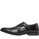 Peter Werth Mens Jacob Round Toe Double Strap Monk Shoes Black