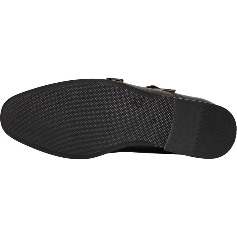 Peter Werth Mens Jacob Round Toe Double Strap Monk Shoes Black - Image 2