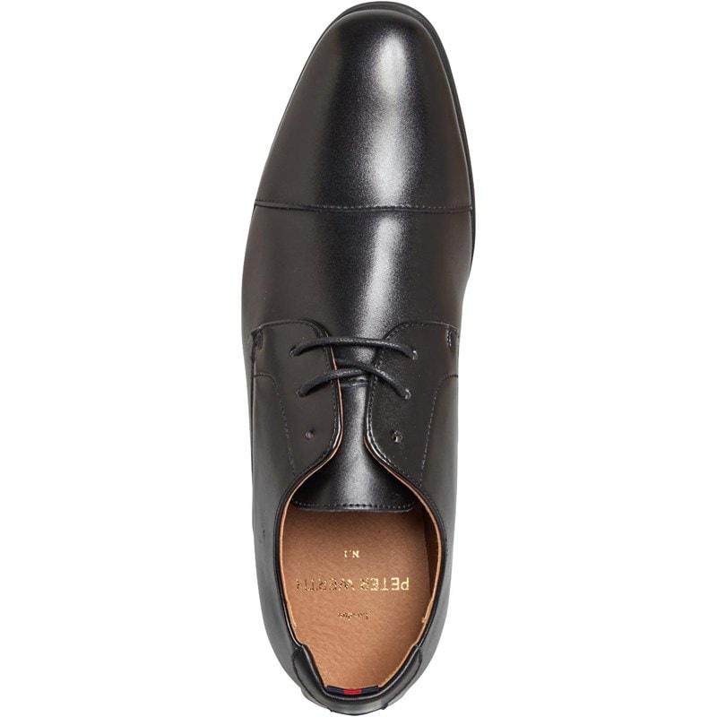 Peter Werth Mens Neverson Cap Toe Shoes Black - Image 4
