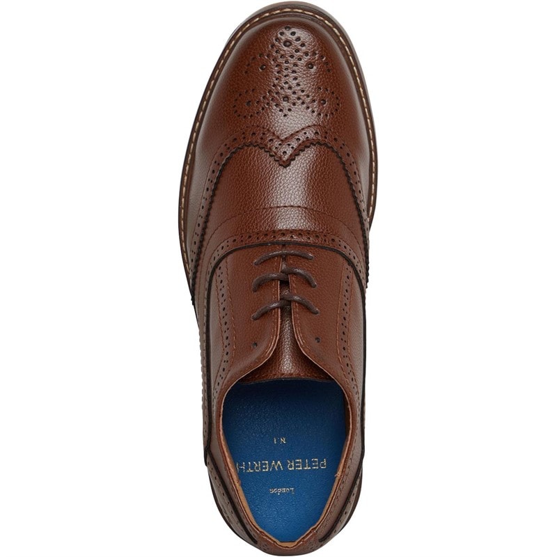 Peter Werth Mens Hault Brogue Shoes Tan - Image 4