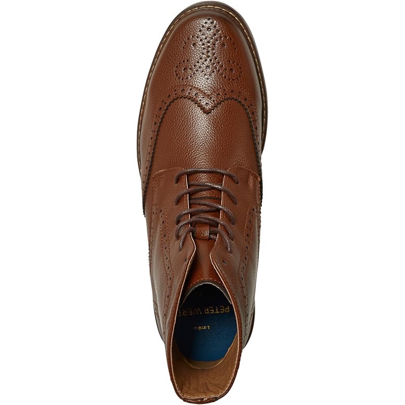 Peter Werth Mens Hauly Brogue Boots Tan - Image 4