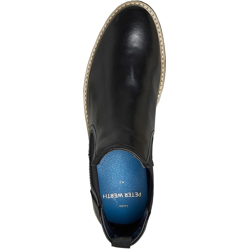 Peter Werth Mens Matson Chelsea Boots Black - Image 4