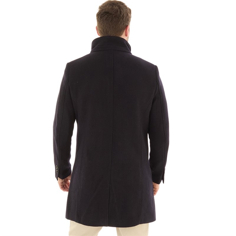 Feraud Mens Premium Funnel Neck Car Coat Navy - Image 2