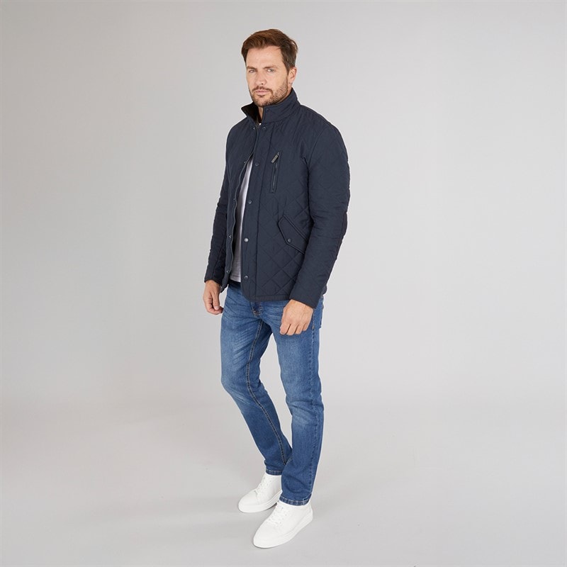Feraud Mens Prima Quilted Jacket Navy - Image 4
