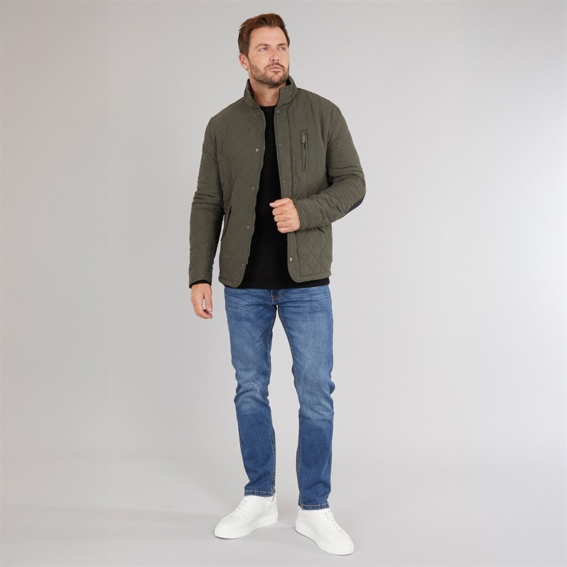 Feraud Mens Prima Quilted Jacket Olive - Image 4