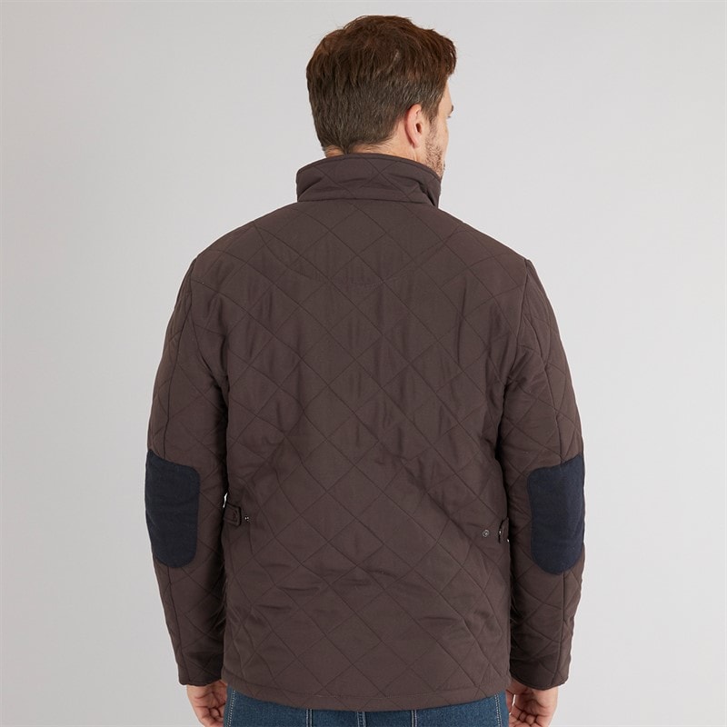 Feraud Mens Prima Quilted Jacket Chocolate - Image 2