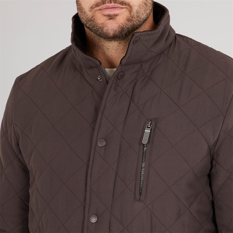 Feraud Mens Prima Quilted Jacket Chocolate - Image 5