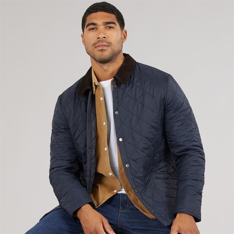 Feraud Mens Midweight Quilted Coat Navy - Image 1