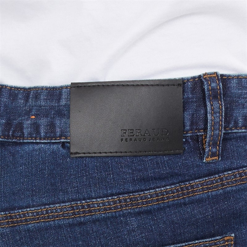 Feraud Mens Five Pocket Slim Fit Jeans Blue Wash - Image 3